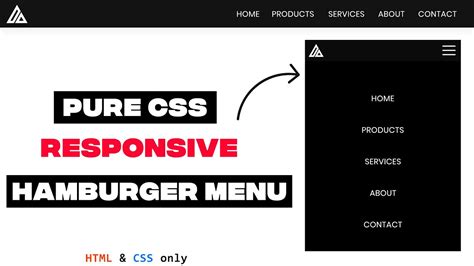 hamburger menu css responsive